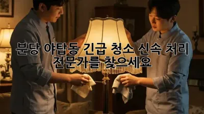 분당 야탑동 긴급 청소? 신속 처리 전문가를 찾으세요!